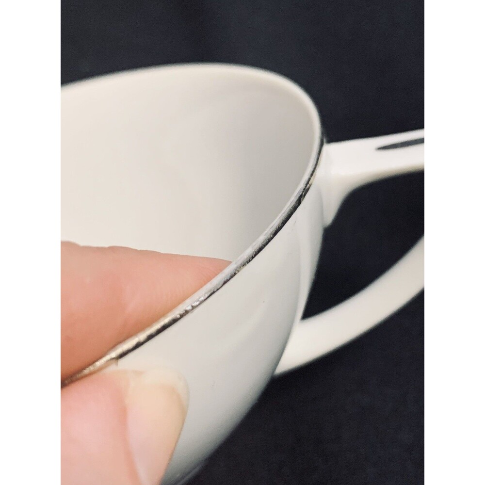 Vtg Platinum Wheat Fine China of Japan Tea Cup and Saucer Set/5 Max Schonfeld - Picture 15 of 16